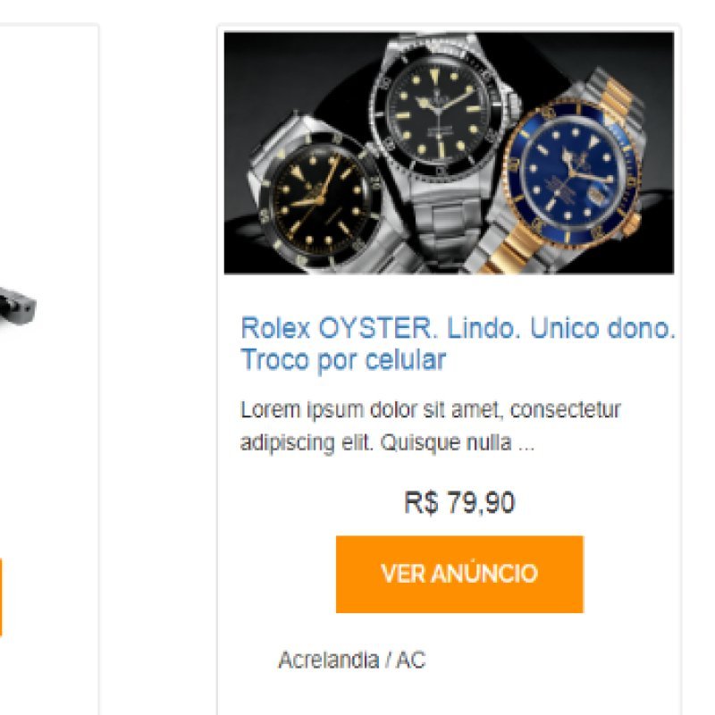 Seu site no estilo OLX